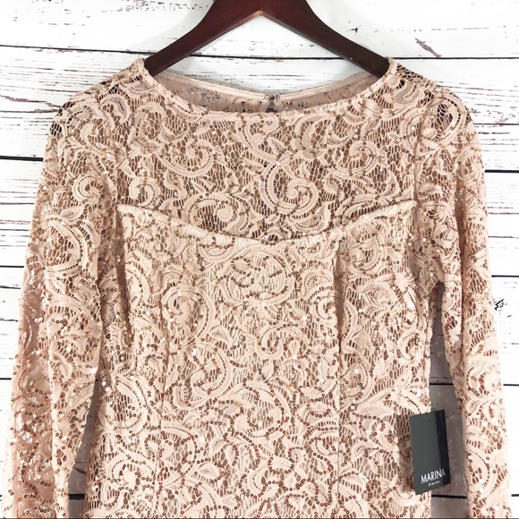 💰SOLD💰Marina long sleeve lace gown - Picture 6 of 8